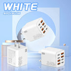 2026 New 240W Multi Port Charger Pd Smartphone Super Fast Charging 4usb-4type-C Charging Head EU US UK Adapter