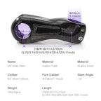 TOSEEK Carbon Stem12Degree Mountain Bike Stem 31.8mm Bicycle Handlebar Stems 70/80/90/100/110/120/130mm Black Gloss Bicycle Part