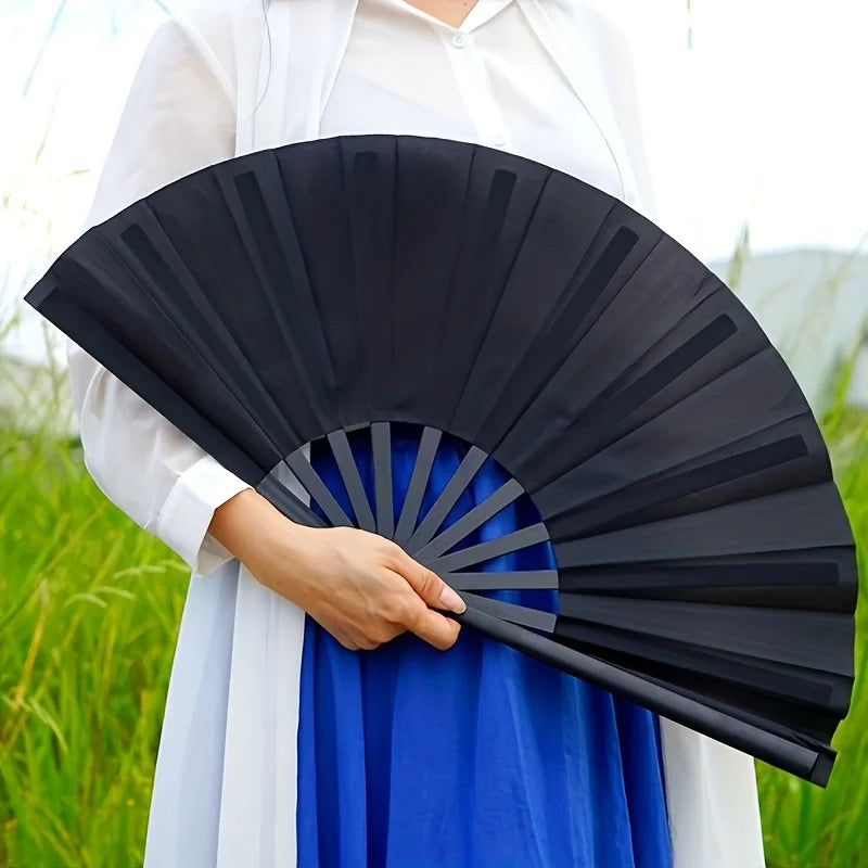 Boots on The Ground Fan,Large Holographic Folding Hand Fan, Clap Fans for Line Dancing,Foldable Craft Holding Hand Fan