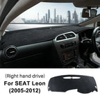 For Seat Leon 2005 2006 2007 2008 2009 2010 2011 2012 Sunshade Mat Flannel Dashmat Carpet Anti-Slip Pad Interior Accessories