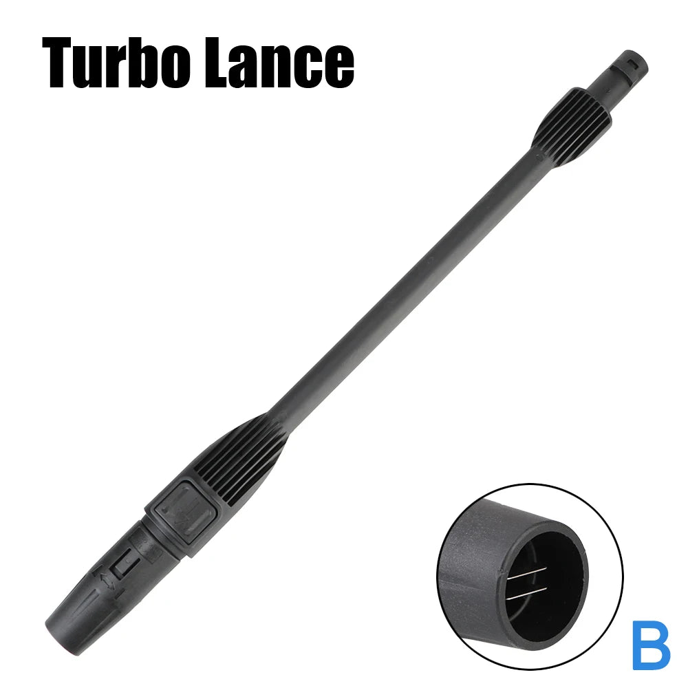 Rotating turbo lance nozzle tip for Karcher pressure washer wand, car wash spray jet