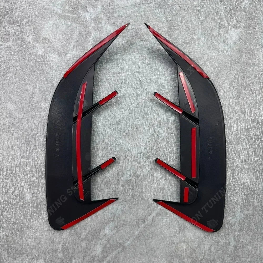 For Mercedes Benz C-Class W205 4-Door C180 C200 C260 C43 AMG 2015-2021 Rear Bumper Side Outlet Spoiler Air Vent Knife Trim