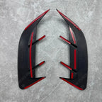 For Mercedes Benz C-Class W205 4-Door C180 C200 C260 C43 AMG 2015-2021 Rear Bumper Side Outlet Spoiler Air Vent Knife Trim