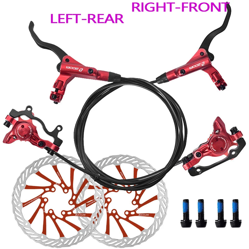 ZOOM HB-875 bicycle hydraulic disc brake set 800/1450mm bike hydraulic brakes 160mm bicycle oil pressure brake disc caliper