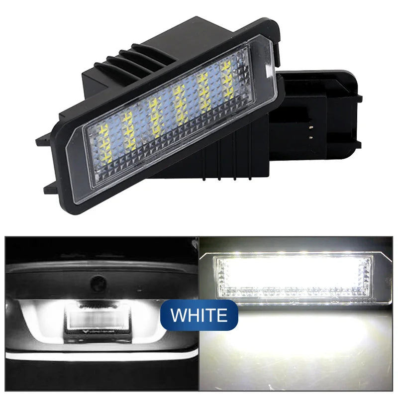 2Pcs For Seat Altea XL 2006-2015 Leon2 2005-2012 Leon3 2012 ~2017 Car Led Bulbs Number License Plate Lights Lamp Canbus No Error