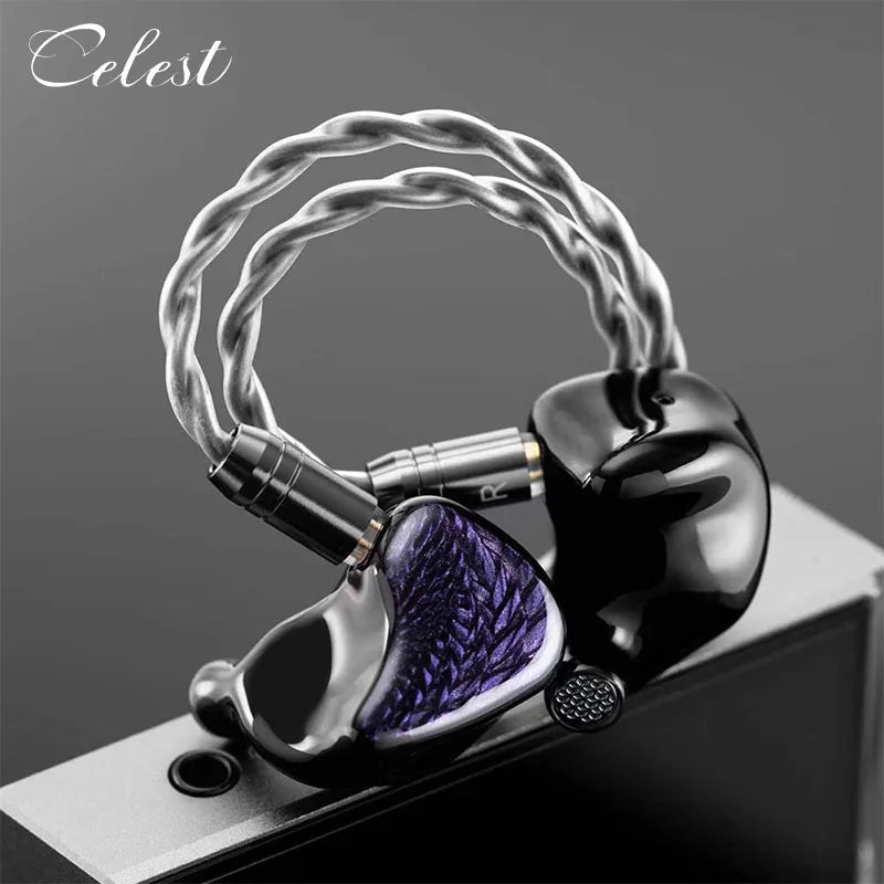 Kinera Celest Wyvern Black Dragon in-Ear Earphones, 10mm LCP Dynamic Driver, Mic