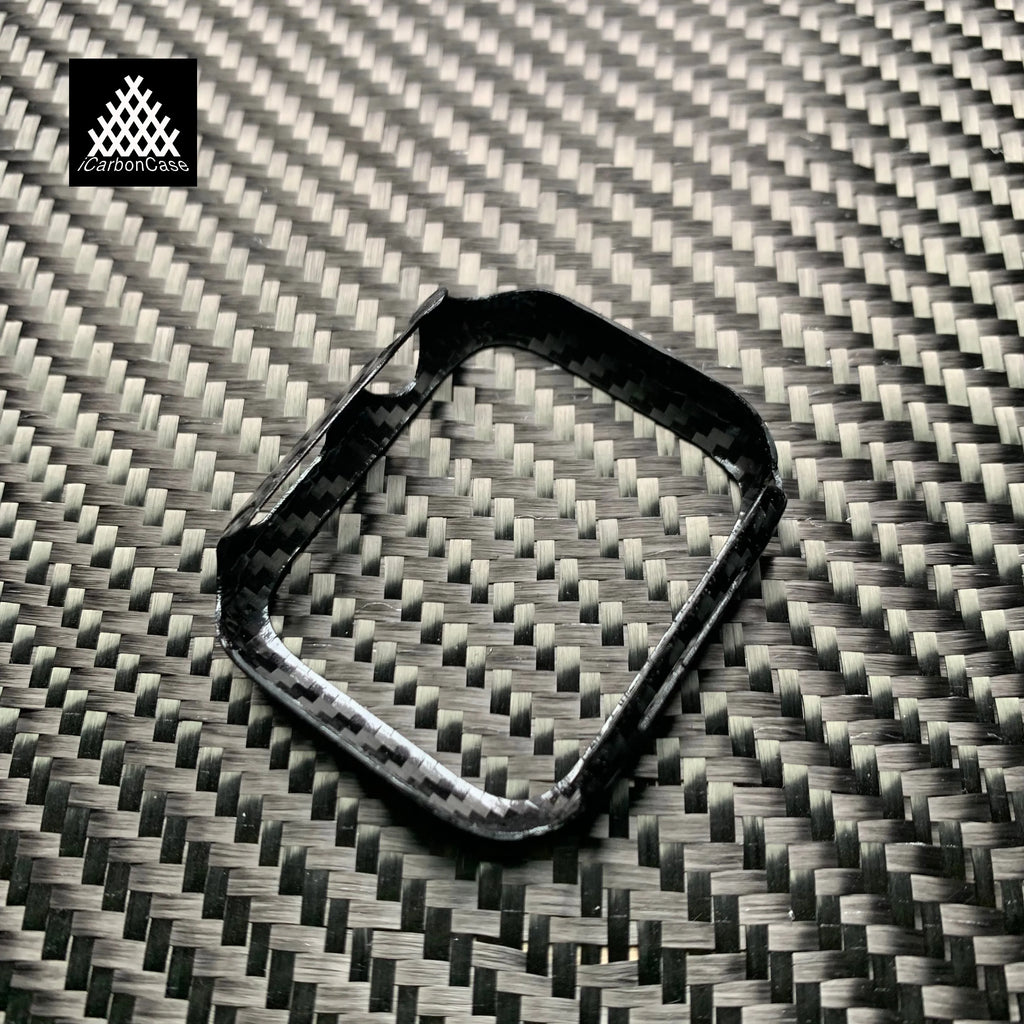 Real Glossy Carbon Fiber Case for Apple iWatch SS6 S7 S8 S9 Ultra 41 42 44 45 46 49 mm Super Light Smart Watch Protective Cover