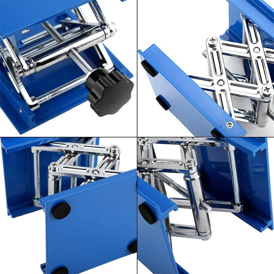 Lift Table 4'x4' Lab Plate Jack Scissor Stand Platform Router Workbench Table Woodworking Lift Laboratory Carpentry Tools