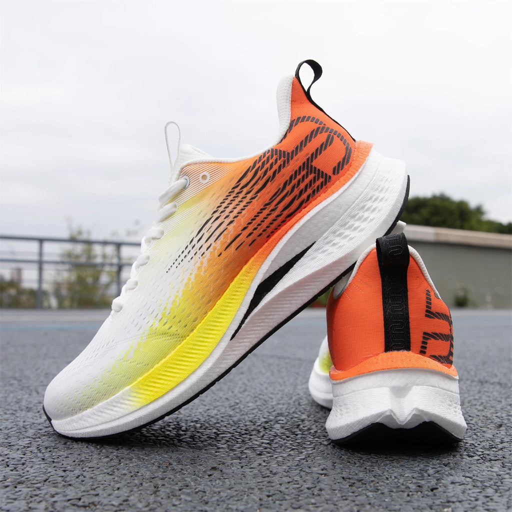 Baasploa Men Women Running Sneakers New Brand Carbon Plate Mesh Breathable Male Female Professional Training Unisex Sport Shoe