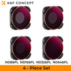 K&F CONCEPT ND2-32 32-512 CPL UV ND4 ND8 ND16 ND64 ND1000 Filter Kit for GoPro HERO 13 12 11 10 Black Action Camera Waterproof