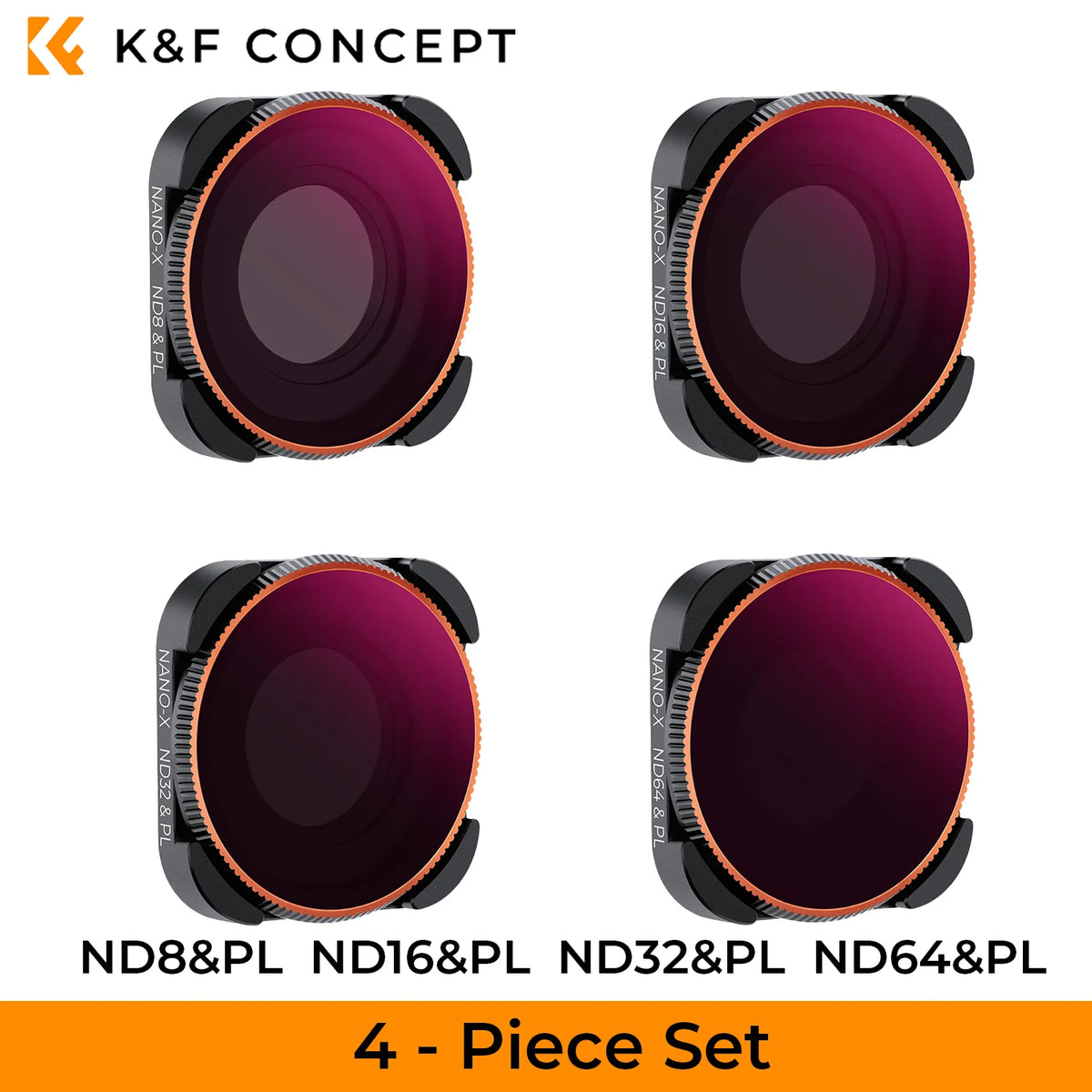 K&F CONCEPT ND2-32 32-512 CPL UV ND4 ND8 ND16 ND64 ND1000 Filter Kit for GoPro HERO 13 12 11 10 Black Action Camera Waterproof