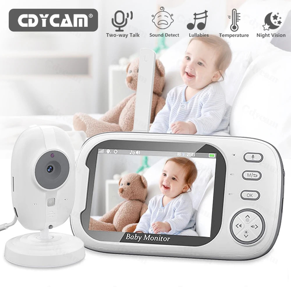 Cdycam New 3.5 inch Wireless Video Baby Monitor Night Vision Temperature Monitoring 2 Way Audio Talk Baby Nanny Security Camera