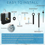 5 Pcs Clock Movement Mechanism Parts Silence Quartz DIY Wall Clock With 7 Different Pairs Clock Hands Replacement Kit