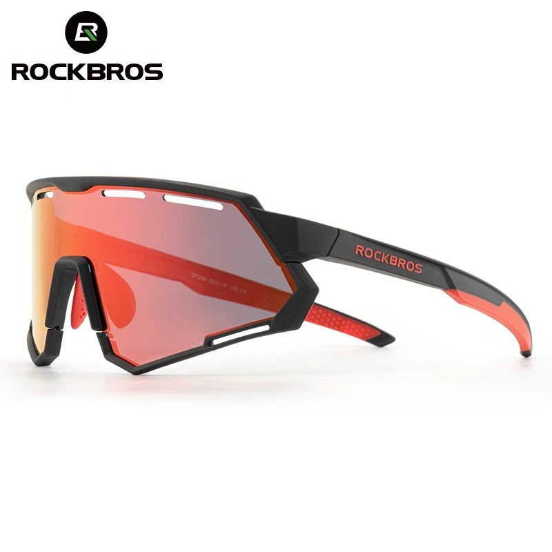 ROCKBROS Cycling Sunglasses Polarized Photochromic TR90 Ultra-Light Non-Slip Bike Glasses