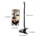 1Pc Clip On Mirror For Eyelash Extension With Protective Frame , Black 360°Metal  Stem With Convex Mirror , Office  Safety Stere