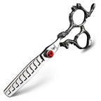 6 "7" Dragon Handle Japanese 440C Steel Barber Scissors Professional Cutting and Thinning Scissors