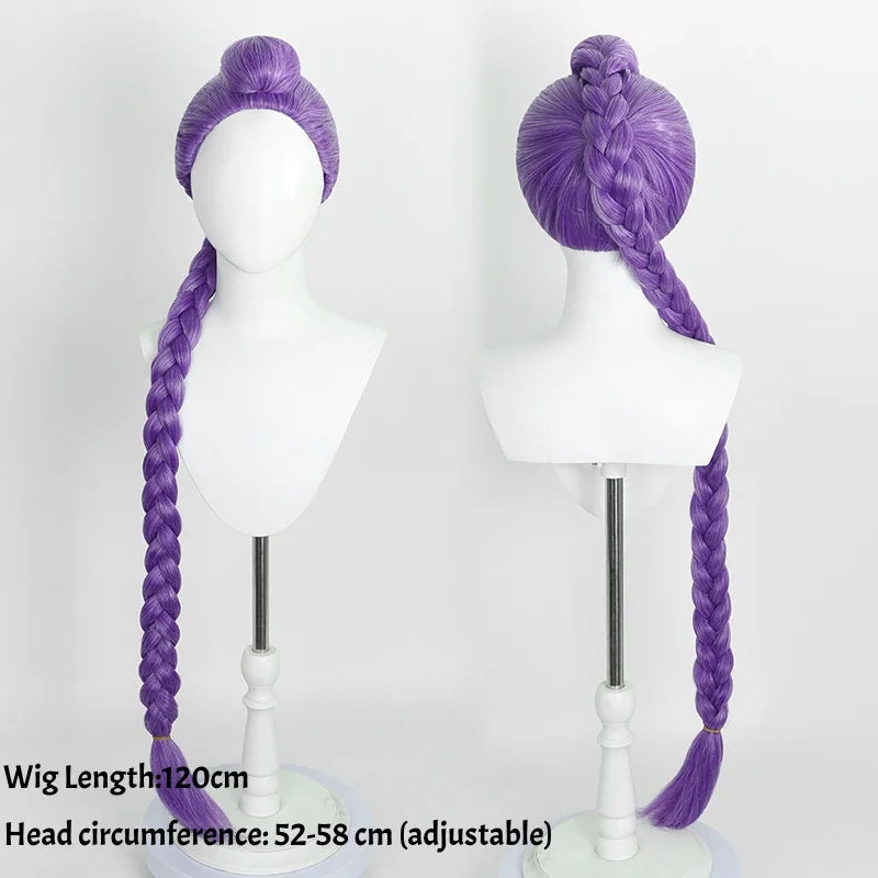 Movie Kpop Anime Cosplay Wigs Purple Black Red Long Hair Heat Resistant Synthetic Wigs Carnival Props