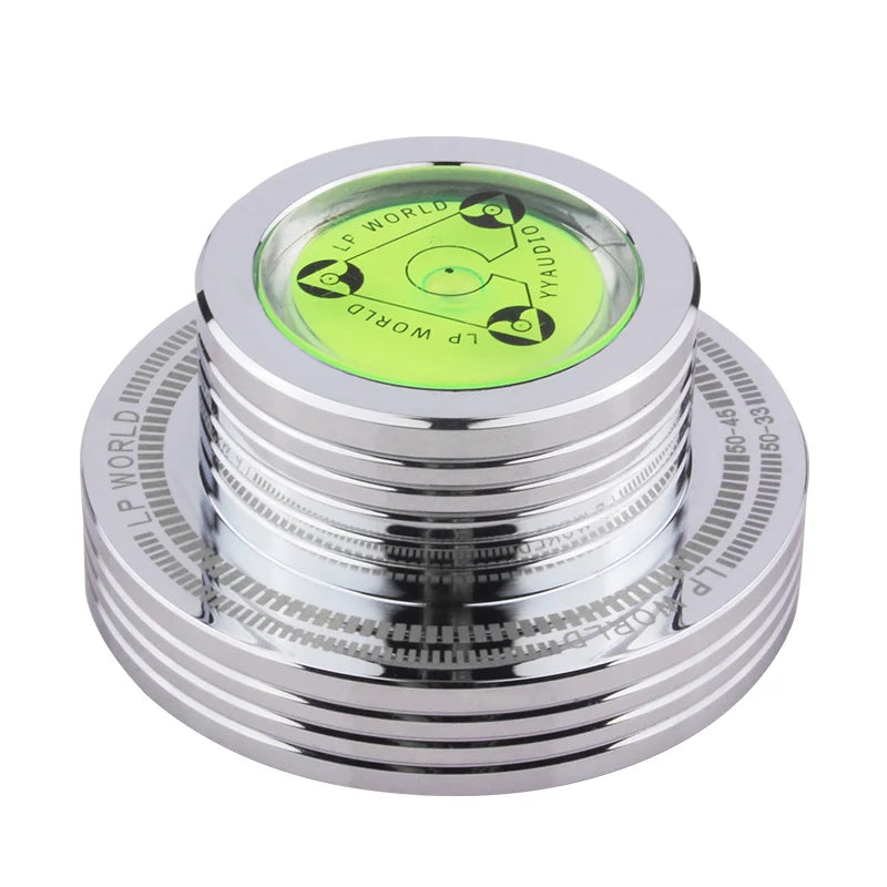 YYAUDIO Universal 50Hz LP Vinyl Record Player Disc Turntable Stabilizer With Level Aluminum Alloy Weight ClampMusic Player