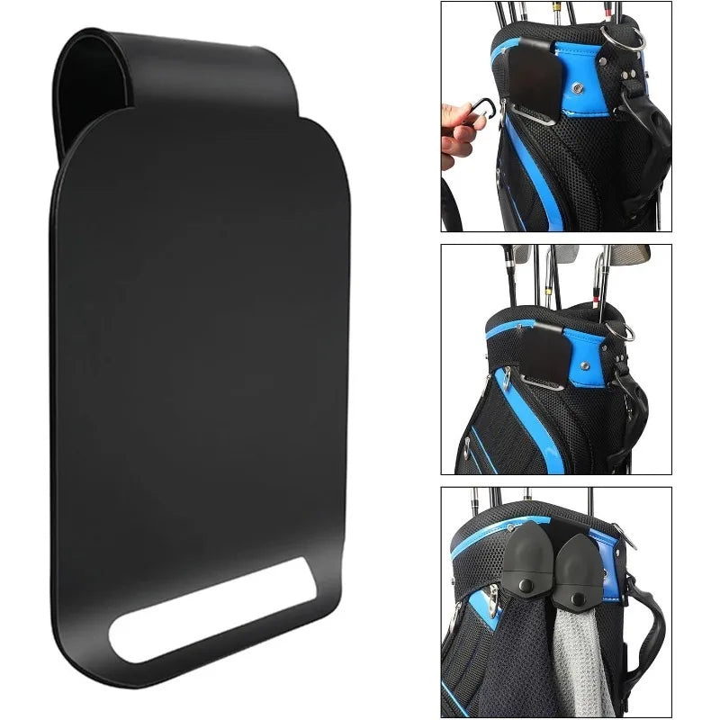 Golf Bag Metal Landing Pad Metal Bag Clip Magnetic Rangefinder Strap Golf Accessories Gifts for Enthusiast Men Women Durable