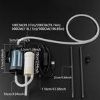 USB Powered Aquarium Water Changer 280GPH Electric Fish Tank Feces Suction Pump with Extension Tube Detachable
