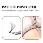 TDANCE 1500 Fans Loose Fans Slim Narrow Sharp Stem Pointy Base Loose Fans Medium Stem Thin Premade Volume Fans Eyelashes