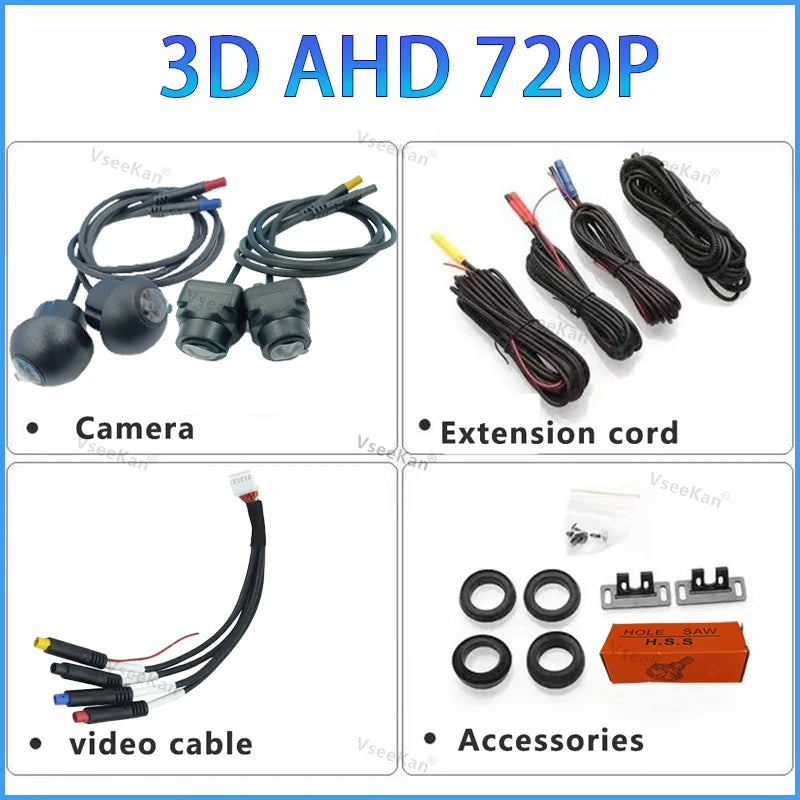 Car 360° panoramic system camera for Android multimedia screen, Android multimedia system with 360APP function