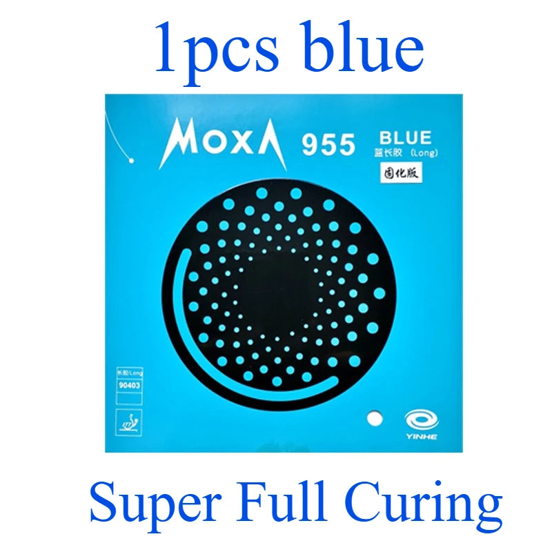 YINHE 955 Green Blue Cured Table Tennis Rubber Long Pimples OX Medium Particles 955 Ping Pong Without Sponge Rubber Anti-spin