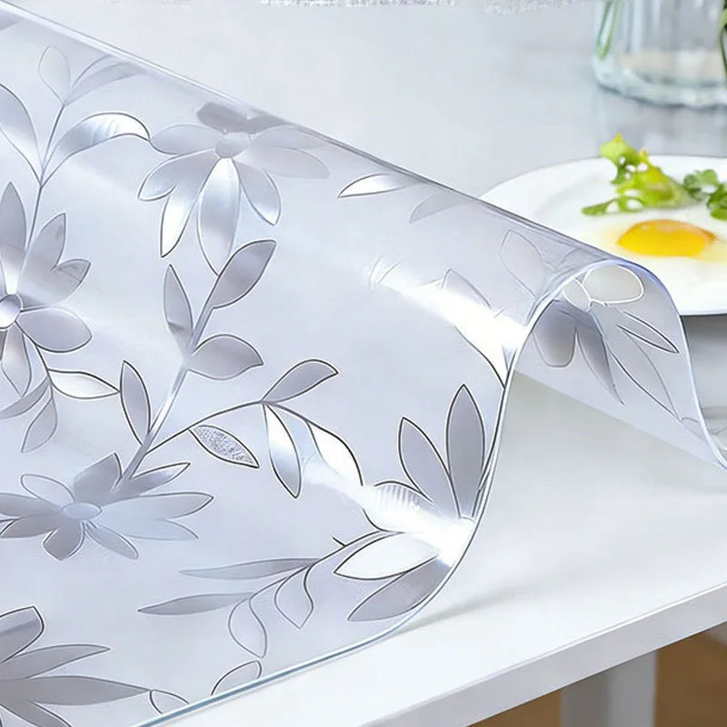 Clear PVC Tablecloth Protector 1.0mm Thick Waterproof Oil-Proof Soft Glass Cover
