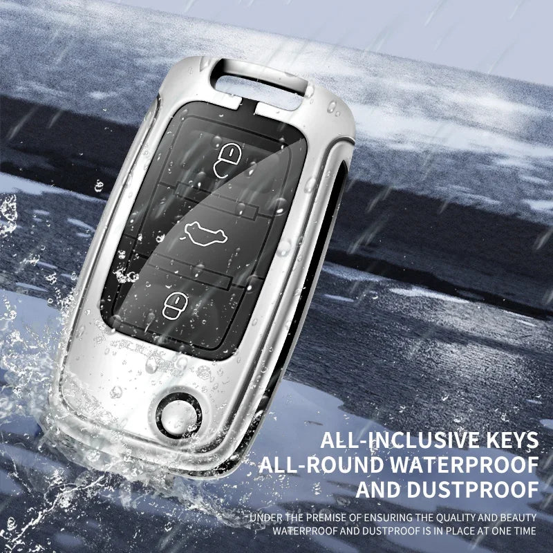 Auto TPU Zinc Alloy Key Case Bag For VW Volkswagen GOLF 5 MK5 Car Key Chain Car Metal Key Shell Interior Decoration Accessories