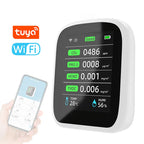 Tuya WIFI 8 In 1 Air Quality Monitor CO2 HCHO TVOC PM1.0 PM2.5 PM10 Tester Temperature Humidity Meter Carbon Dioxide Detector
