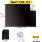 100% Blackout Window Cover Darkest Light Block Black Privacy Film Anti Look House Home Tint Glass Cloth Portable Curtain Bedroom