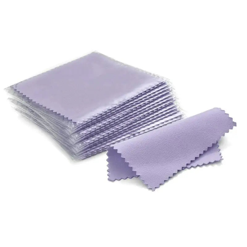10Pcs/pack Multi Size Silver Polishing Cloth Jewelry Cleaning Anti Tarnish Reusable Soft Wiping Cloth Keep Jewelry Shining Tools