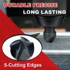 EZARC 5PCS Countersink Drill Bit Set for Metal, 1/4 Inch Hex Shank Countersunk Bits 82 Degree 5 Flute, 1/4” 3/8” 1/2” 5/8” 3/4”