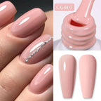 BORN PRETTY 10ml Snow Glitter Gel Nail Polish Pink Milky White Jelly Sequins  Semi Permanent Nails Art Design Varnish Manicure