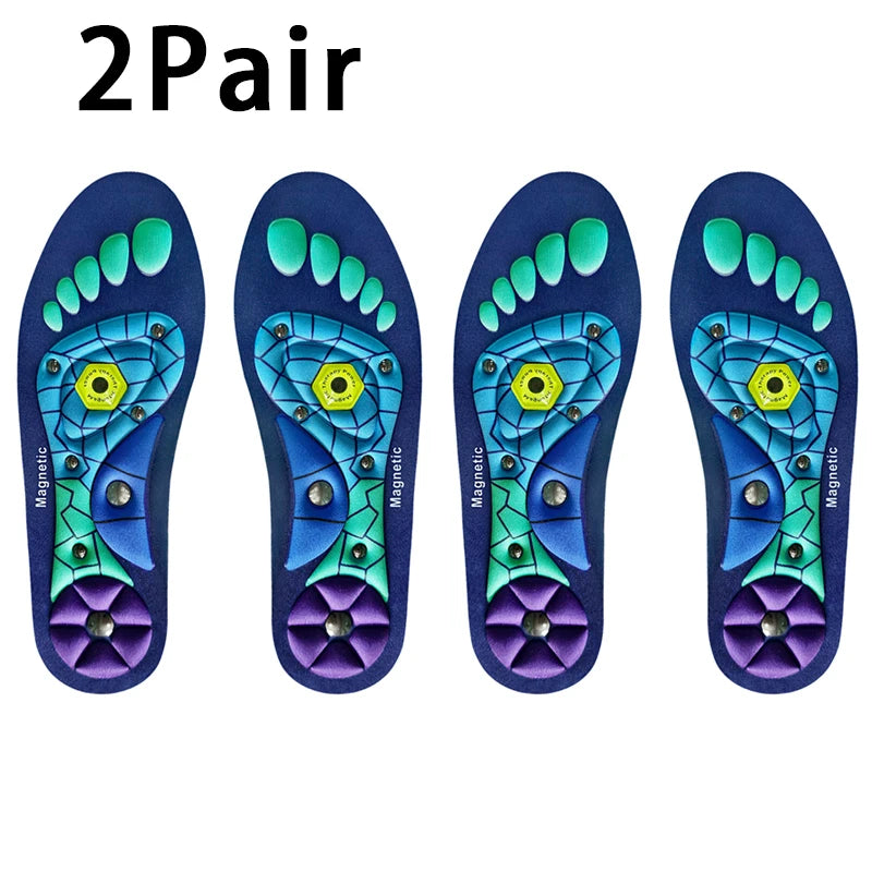 Magnetic Therapy Massage Insoles Men Foot Acupoint Massage Insoles Arch Support Orthopedic insole Comfort Shoe Pads 1Pair/2Pair