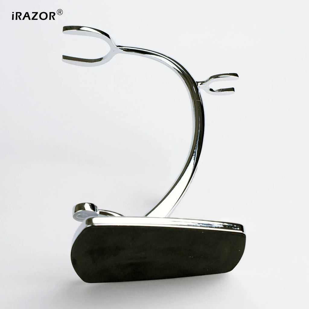 iRAZOR Shaving Bowl and Stand Set with Magnetic Base - 304 Steel Bowl & Chrome Plated Alloy Stand,Fit Most Razors and Brushes