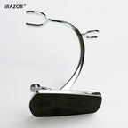 iRAZOR Shaving Bowl and Stand Set with Magnetic Base - 304 Steel Bowl & Chrome Plated Alloy Stand,Fit Most Razors and Brushes