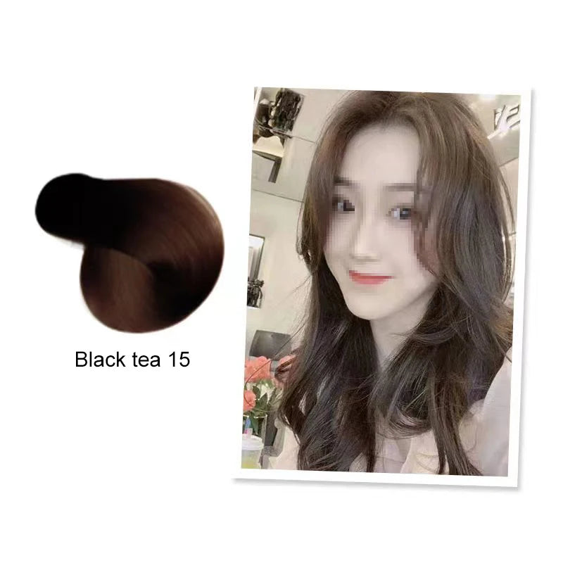 Mokeru Natural Organic Brown Hair Color Permanent Hair Coloring Shampoo Long Lasting Hair Dye Shampoo For Women Professional Dye