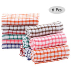6PCS All Cotton Kitchen Cleaning Cloth Catering Restaurant Cloth Dish Towels Cleaning Cloth Kitchen Cleaning Towel