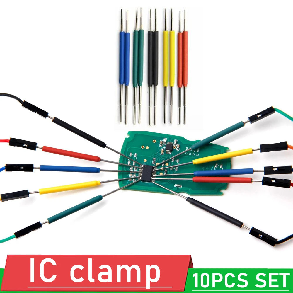 10X Universal Chip clamp micro IC clamp SOP SOIC TSOP MSOP SSOP SMD IC Test Clip pin Socket Adpter Programmer for logic analyzer