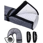 Portable AC Exhaust Hose Insulation Sleeve Cover Waterproof, Adjustable Straps, Black/Grey/Silver