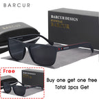 BARCUR Design TR90 Sunglasses Men Polarized Light Weight Sports Sun Glasses Women Eyewear Accessory Oculos UVAB Protection
