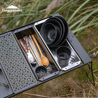CAMPINGMOON CK-11 Outdoor Camping Travel Picnic Cutlery Utensil Stainless Steel Food Container Vegetable Box