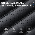 SEAMETAL Full-Wrapped Car Seat Cover Breathable Hole PU Car Front Seat Cushion Universal Anti Slip Auto Chair Protector Cover