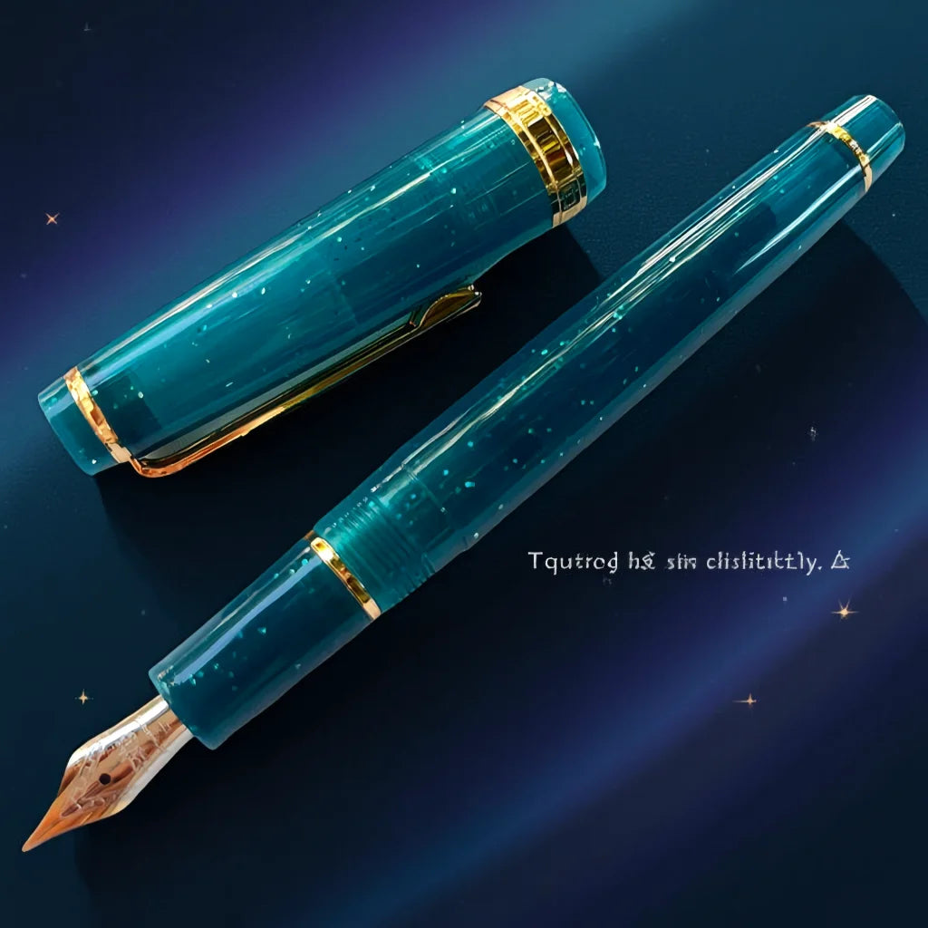 Jinhao 82 Fountain Pen Golden Clip EF/F/M Nib Acrylic Ink Pen Luxury Writing Pens for Stationery Business Office School Supplies