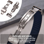 Original Stripess CTS FKM Rubber Watch Strap 20mm For D-elug FKM CTS Watchband Quick Release Silver Butterfly Buckle Cut To Size