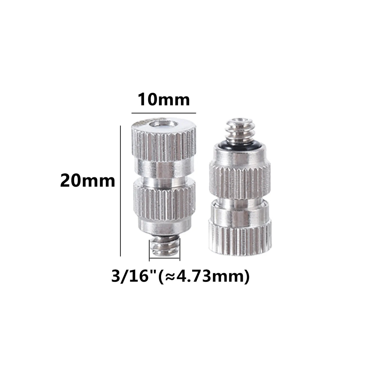 50Pcs 3/16 Inch Thread High Pressure Fog Nozzle Misting Cooling Humidity Sprayer Home Garden landscaping Disinfection Nozzles