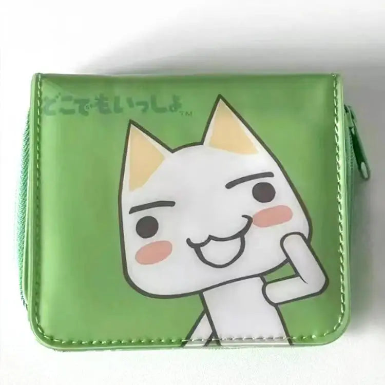Kawaii Toro Cat Classic Coin Purse Inoue Toro Card Bag Short Wallet Storage Bag Anime Peripheral Id Set Storage Bag Girl Wallet