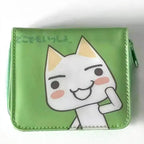 Kawaii Toro Cat Classic Coin Purse Inoue Toro Card Bag Short Wallet Storage Bag Anime Peripheral Id Set Storage Bag Girl Wallet