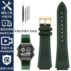 Retro Genuine Leather Watchband For Casio AE1200 AE1300 A158W/A168 W-216H Vintage Watch Strap convex mouth Men's Bracelet 18MM